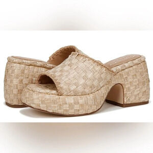 Circus NY By Sam Edelman Ilyse Platform Sandal in Bleached Beechwood, Sz 9.5